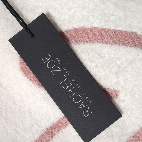 Rachel Zoe high neck womens White /Pink sweater Size XS NWT - Picture 6 of 8